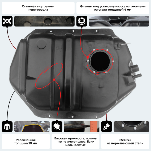 Пластиковый топливный бак Nissan Patrol Y61/Y60, 1997-2009 г.в. (BP)